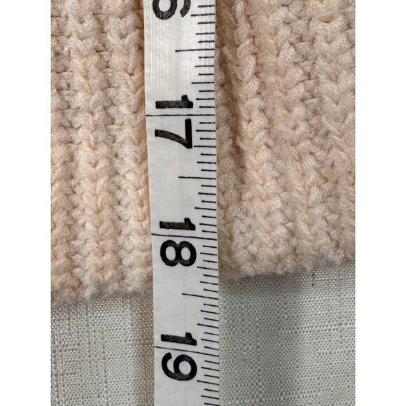 FREE PEOPLE Ribbed Sweater Size SP Chunky Knit Turtleneck Cream Neutral‎ Cozy - Picture 10 of 10